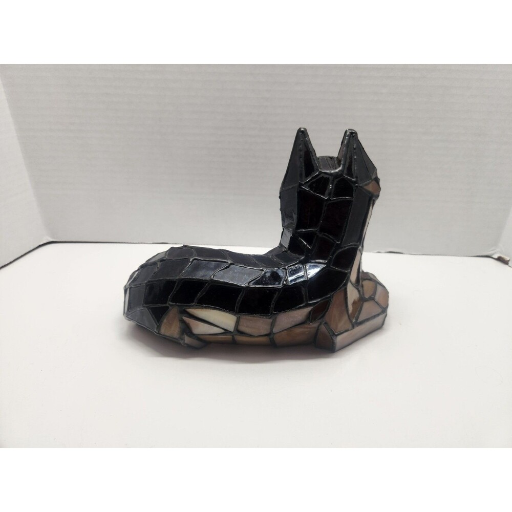 Vintage Meyda 7” Mini Tiffany Shepard Dog  Lamp Decor German Shepherd #17562 - Picture 8 of 12